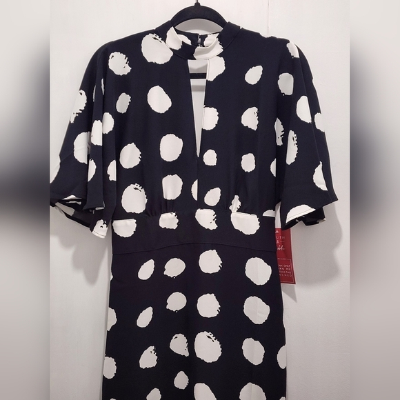 Truth & Fable Keyhole Black & White Maxi Dress NWT Size Small - Picture 2 of 12